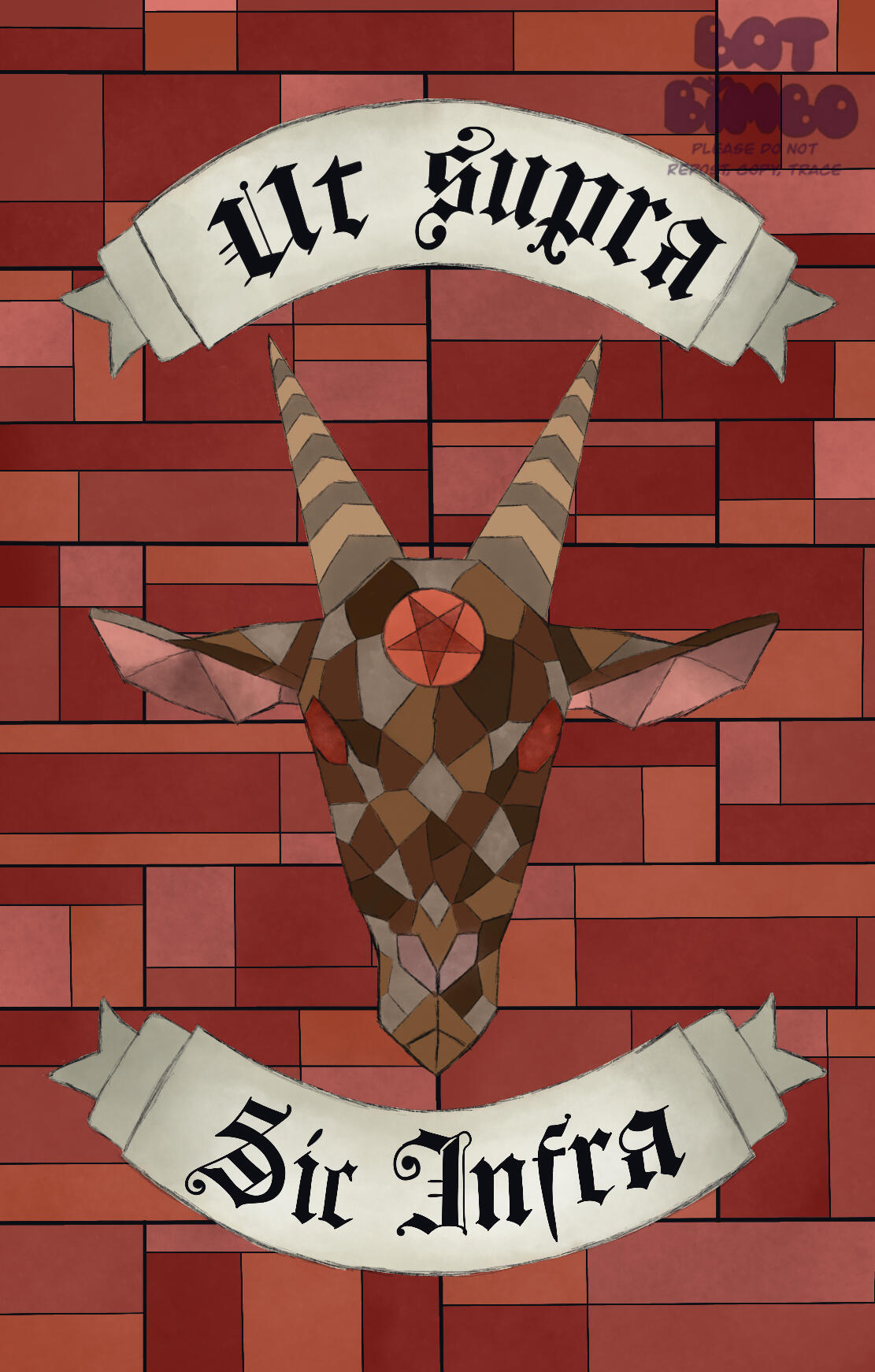 As Above, So Below Baphomet stained glass 6-2-24